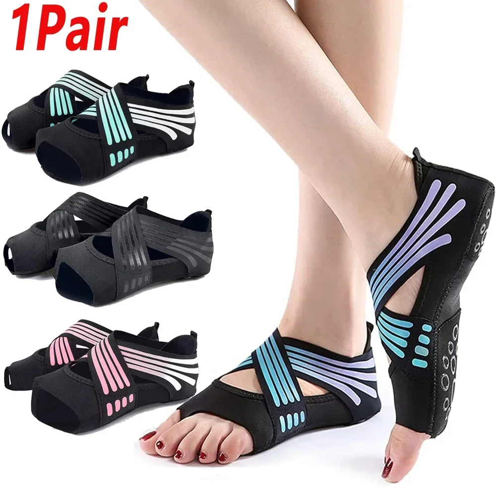 Pilates Yoga Shoes - 1 Par de Sapatos Profissionais Antiderrapantes