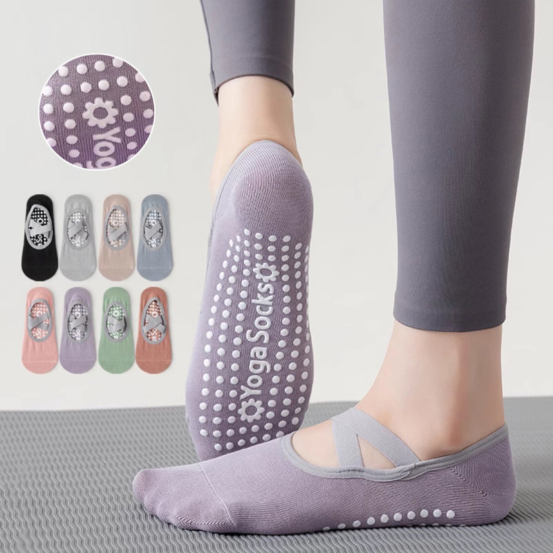 Pilates Yoga Workout - Meias de yoga com fundo de