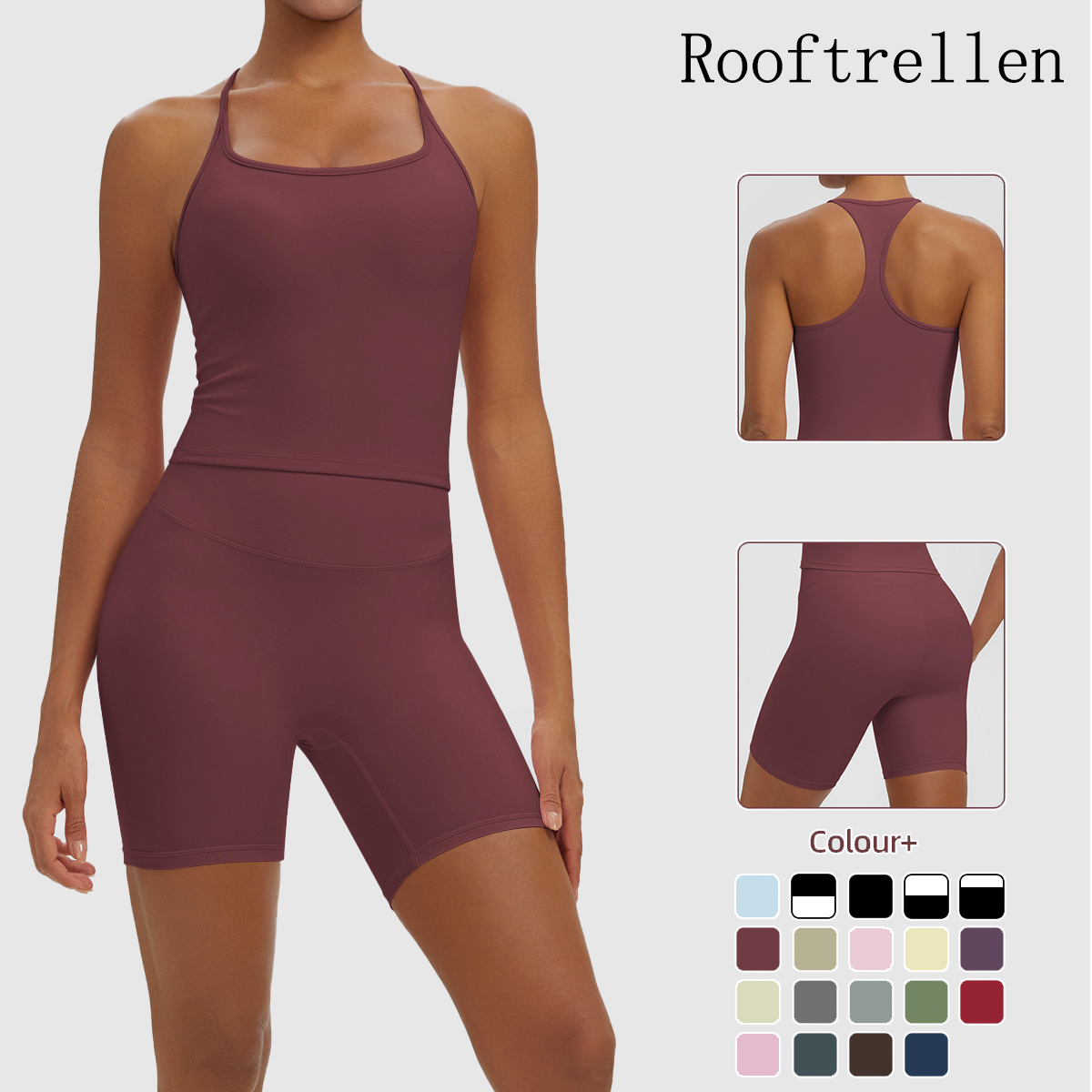 Pilates Yoga Jacket - Rooftrellen Conjunto de Yoga Sexy de